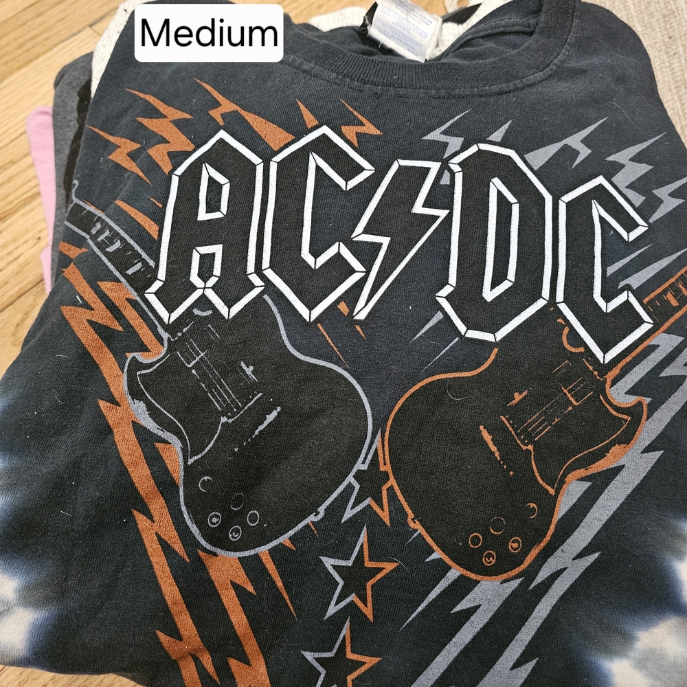 AC/DC Black and Orange Short Sleeve Tee
